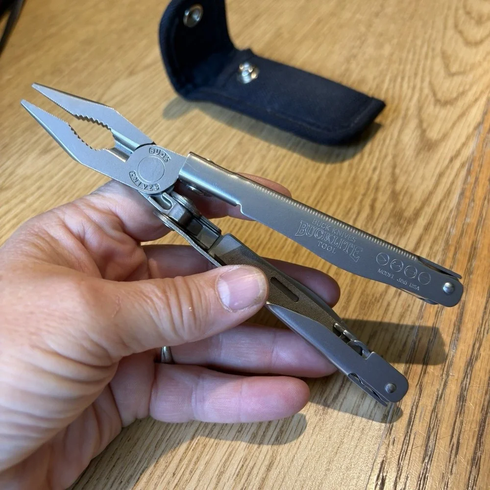 Buck Knives BUCKLITE Tool Model 355 USA Multi-Tool Pliers Knife w/ Nylon Sheath